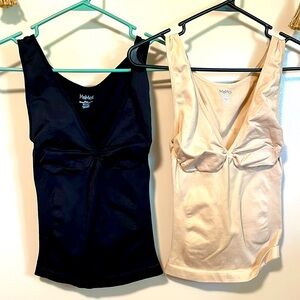 MeMoi 2 pk shaping and smoothng v-neck cami (see size guide) White and Black.